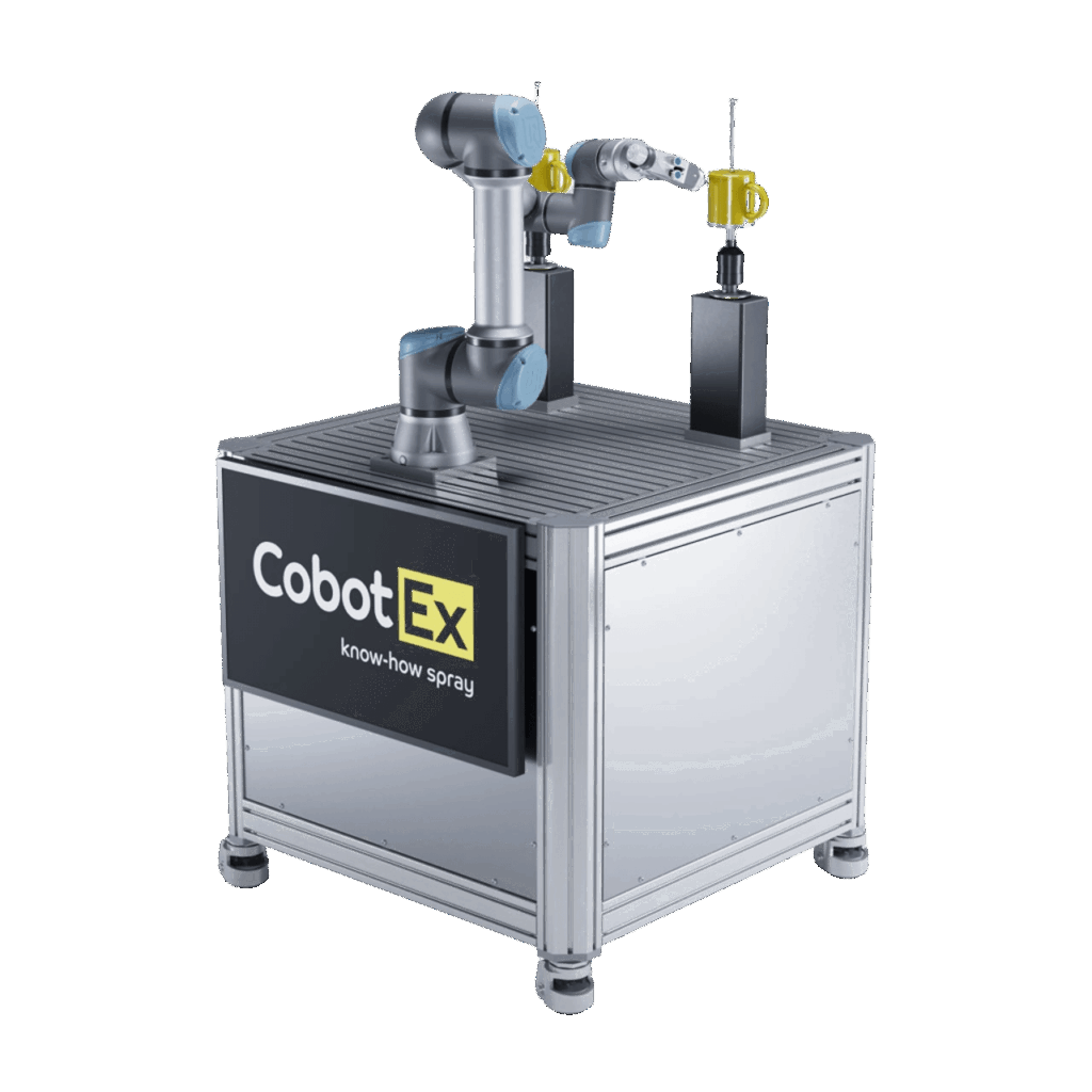 Automatyzacja lakierowania kubków z uchem – stanowisko z cobotem UR3e