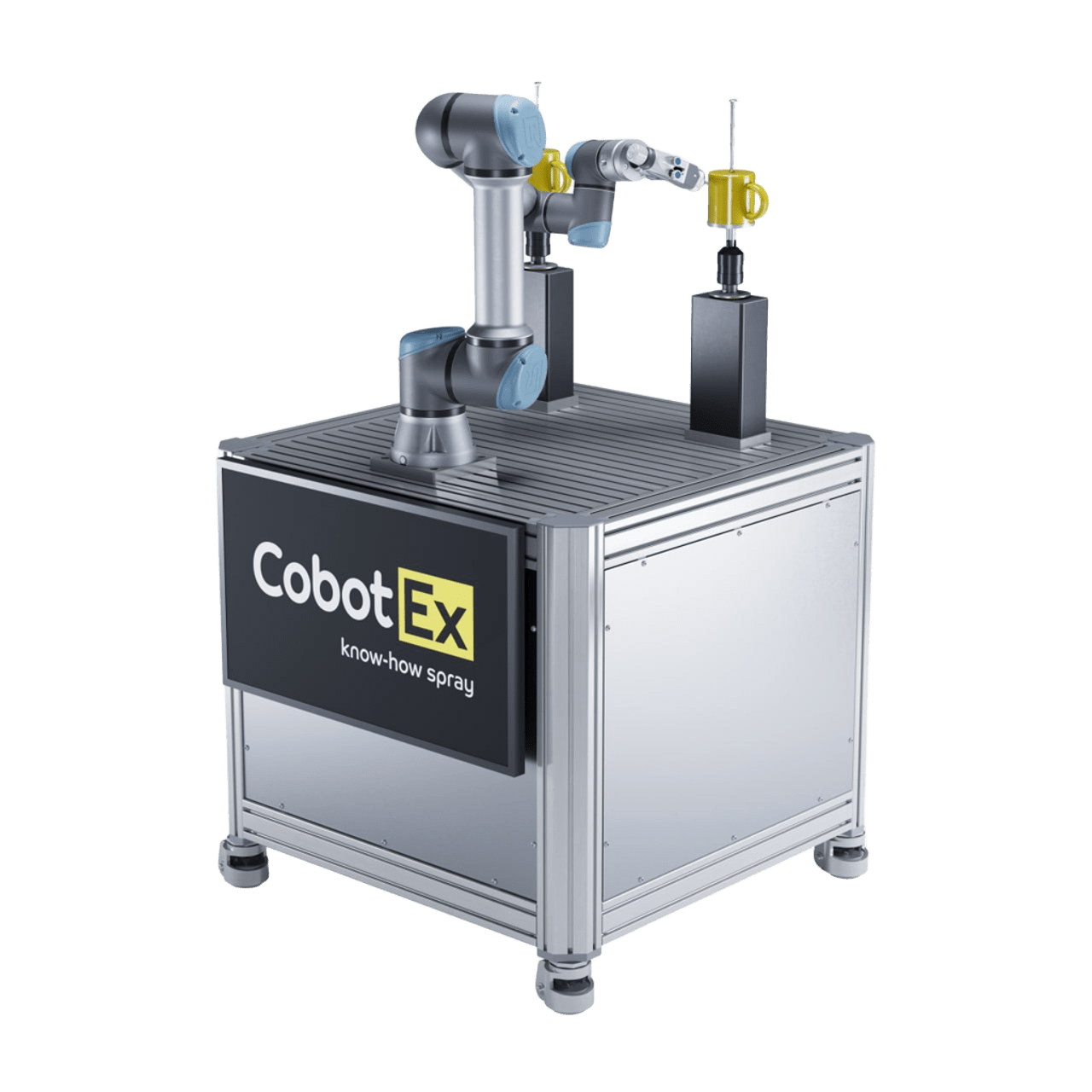 Automatyzacja lakierowania kubków z uchem – stanowisko z cobotem UR3e